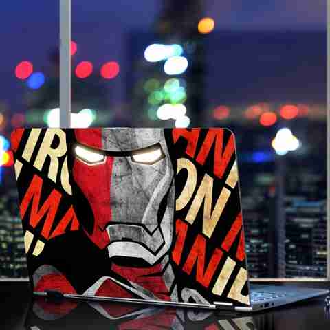 DecorWear All Laptop Skin Marvel Comics Avengers Iron Man Laptop Skins  Vinyl Stickers Reusable Laptop Skin Compatible for 16 inch
