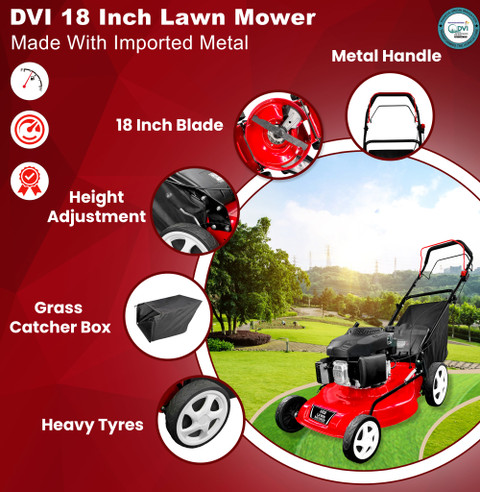 RICO ITALY HEAVY DUTY 139CC 4HP 18inch LAWN MOWER STOKE AIR COOLED PETROL  ENGINE 3600RPM USED FOR SCHOOLS, COLLEGE, HOME, GARDENS, PARTY PLOTS AND