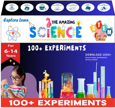 Exploralearn The Amazing Science Kit 100 Science Experiment kit for  6-8-10-12-15 Year Old