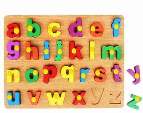 Plus Shine Small atoz Alphabet Number Shape Learning Puzzles Board