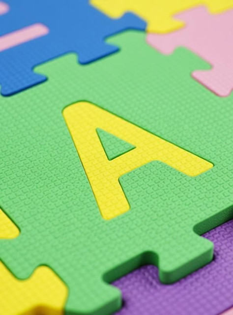 KOBBET 36Pcs ABCD Alphabet Puzzle Foam Mat for Interlocking