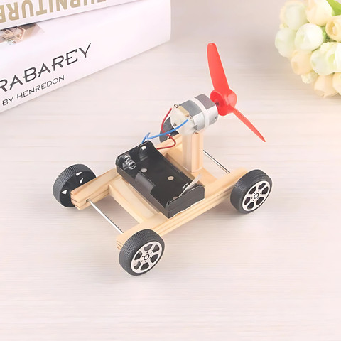 TATV QALAA Air Powered Vehicle Assemble DIY Electric Kids Toy Science  Physic Experiment Toy