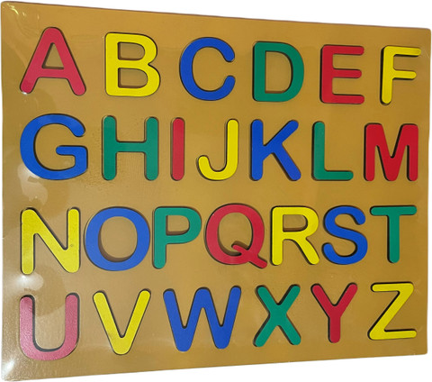 Kelso Heavy Duty Wooden Capital Alphabets Letters ABC Puzzle Board