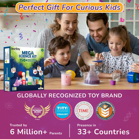 Smartivity Mega Science Kit 150+ for Boys Girls Age 6,8,10,12,14 Years  Old kids