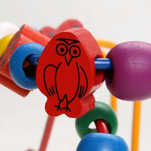 Trinkets More Wooden Beads Maze Roller Coaster Toddler Large Abacus  Activity Centre Kids Magnet Educational Toys 12 months+