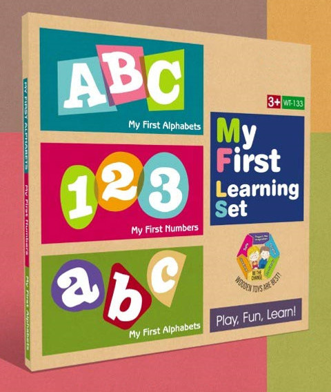 ABC Quadrants ABCD Wooden Slat Assembly A to Z Shape Colorful Learning