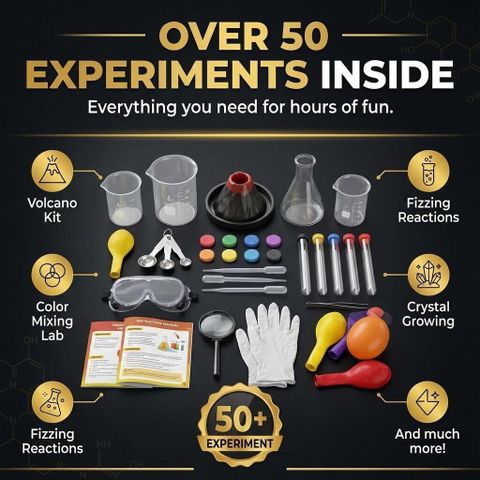 PW Junior Science Kit for Girls and Boys Age 4 to14 Years Old | 50+ Experiments (Multicolor) - Image 7