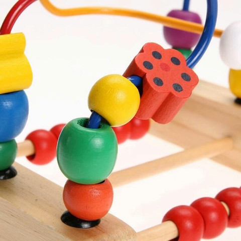 Trinkets More Wooden Beads Maze Roller Coaster Toddler Large