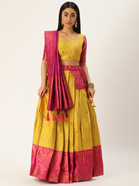 Fabcartz Self Design Semi Stitched Lehenga Choli