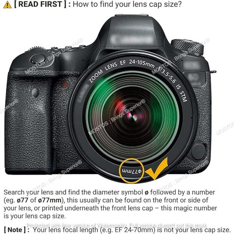 SUPERNIC 77mm Lens Cap for Sony FE 24-105mm F4 G OSS Lens Cap