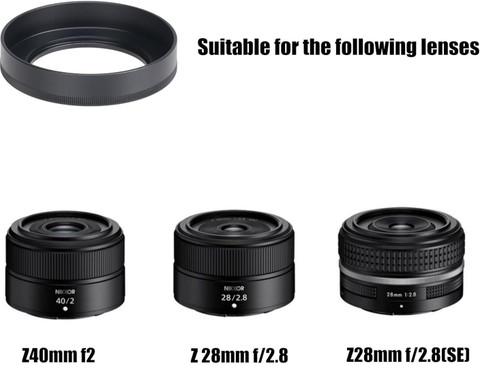 SUPERNIC LH-N52 Lens Hood for Nikon Z 28mm F2 Z7 Z6 Z5 ZFC Z50  Z7 Z6 Lens Hood