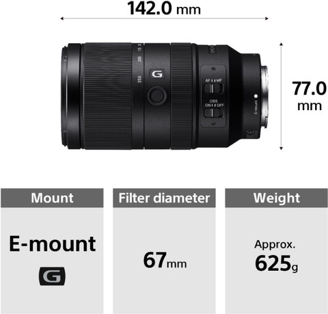 【新品未開封】SONY SEL70350G SONY SEL70350G Telephoto Zoom Lens - SONY : Flipkart.com