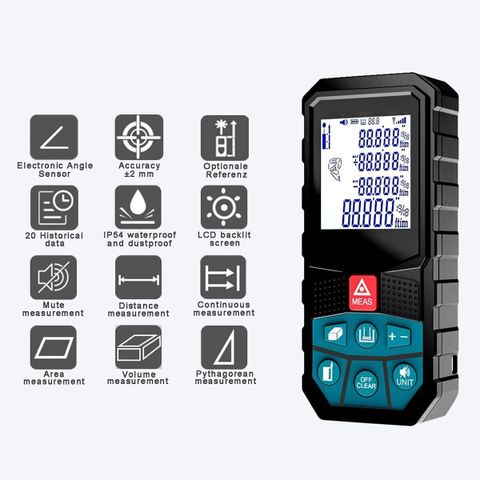 Real Instruments Laser Measure Device 50M/165ft Laser Distance Measure ...