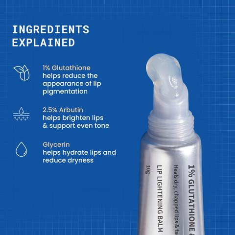 Dermdoc LipBright Treatment | Lightening Lip Balm | Heals Dry & Chapped Lips  | 1% Glutathione + 2.5% Arbutin - Price in India, Buy Dermdoc LipBright  Treatment