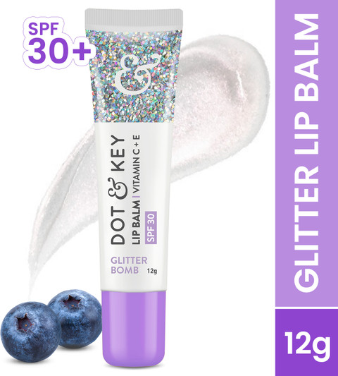koa vitamin c lip treatment Dot & Key Lip Balm Vitamin C + E SPF 30 + Glitter Lip Balm, Glossy Finish  Blueberry