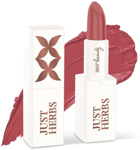 Just Herbs Ayurvedic Creamy Matte Mocha Brown Lipstick for Women - Main Image