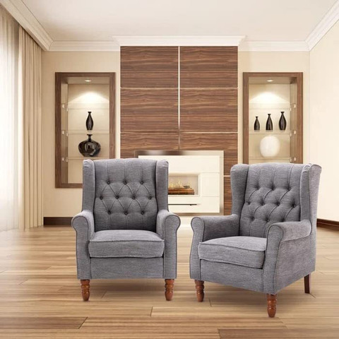 Smarts collection Modern Velvet Arm Chair for Living Room/Bedroom/Office  set of Solid Wood Engineered Wood Living Room Chair