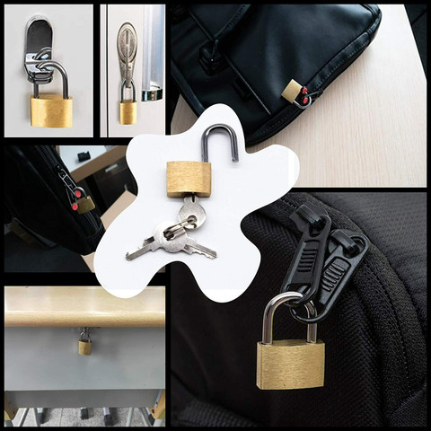 Eagean Pack Mini Locks with Keys for Luggage, Backpacks, Copper Tiny  Padlocks (25mm) Lock