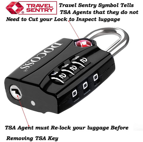 Suitcase Travel Sentry Lock DOCOSS Set Of -Metal Tsa Locks For