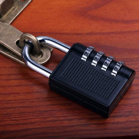 4-Digit Combination Padlock – Resettable, Anti-Rust, Weatherproof Lock For Security