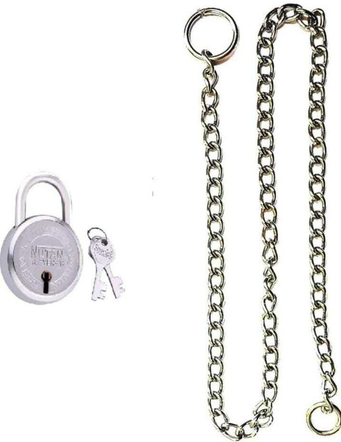 jalaram Metal Lock Chain feet with 45 mm Lock Gate,Luggage, Cycle, Bike  Multipurpose Lock