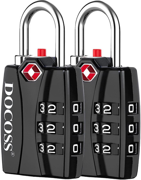 DOCOSS Set Of -Metal Tsa Locks For Luggage/Number Locks /TSA lock  Combination Lock