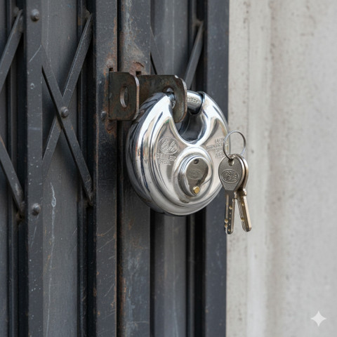 ESHI 90MM DISC LOCK STAINLESS STEEL BODY WITH 4 COMPUTERIZED BRASS