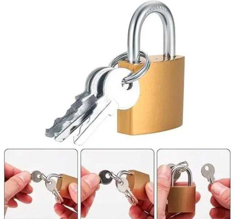 MEIBAO Pack of Push Metal Lock with Keys Each for Suitcase Bags/Luggage  Bag 25 mm Lock