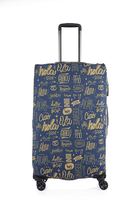 NASHER MILES Luggage Cover Eco Friendly Polyester 55 cm (20 Inch) Small  Protective Luggage Cover (Dark Blue) Luggage Cover