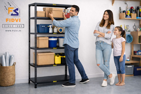 FIDVI Iron Rack Metal Shelves Storage Shop Rack Luggage Powder
