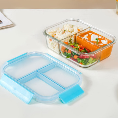 Flipkart.com | Nestasia Glass 3 Compartment Lunch Box 1000ml
