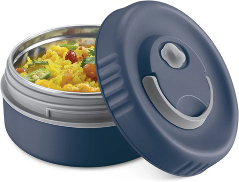 MILTON Snack Box Small Inner Steel PU Insulated 350 ml Leak Proof Air Vent  Lunch Box Containers Lunch Box