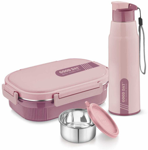 Good Day Happy Pack Combo Set Lunch Box and Water Bottle Combo For Kids  Containers Lunch Box