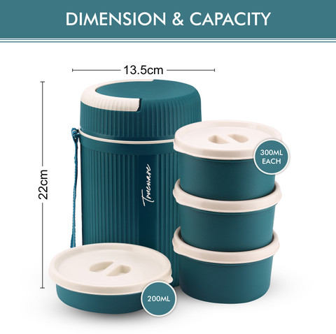 Trueware MEAL Insulated Hot Lunch Box With PP Container 300ML PP  Container 200ML Containers Lunch Box