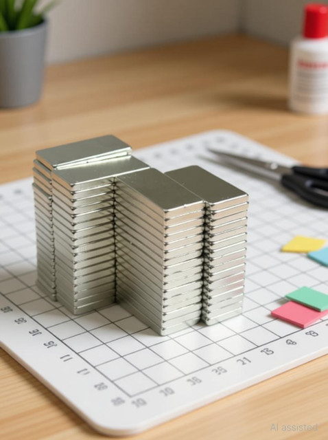 Jinsa 25pcs of 20x10x2mm Rectangle/block Neodymium Rare-Earth