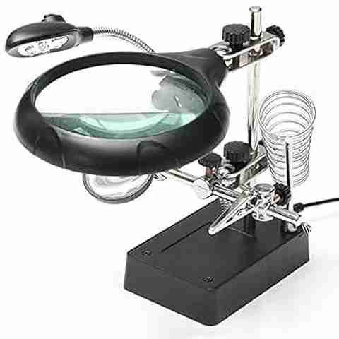 Bluedeal Light Magnifier Magnifying Glass Helping Hand Soldering