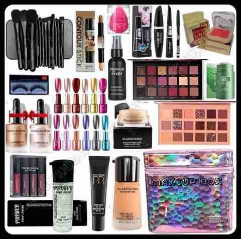 huge leaf Complete Makeup Box for Women Dusky l with 30 Essential
