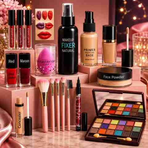 FUSION FLY All-in-One Professional Makeup Kit & Beauty Combo Set (Pack of 11) - Image 5