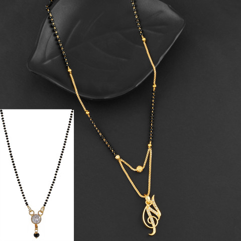 CLONEO N Letter name Pendant Alphabet Mangalsutra Diamond