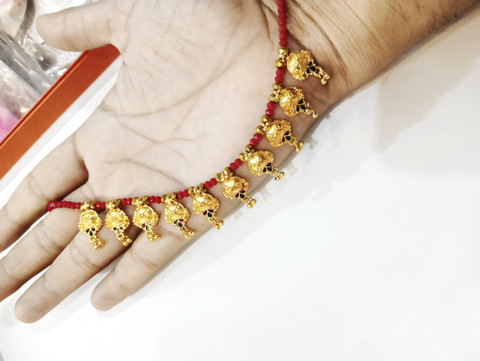 SMCOLLECTION stylish Gold Plated Ten pandant Small mangalsutra - Main Image