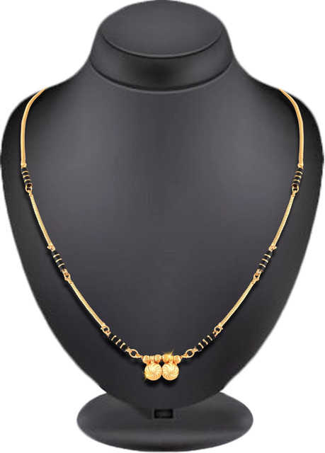Jewellery Original Mangalsutra Images And Original Price Jewel WORLD Combo Of Pcs One Gram Gold Long Mangalsutra 24 Inch And Two  Chain With Earring Brass, Metal Mangalsutra