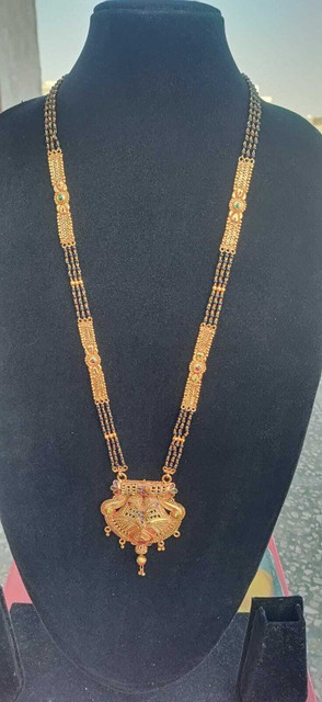 YuviKrissh Traditional Gold Plated Line Mangalsutra For Women
