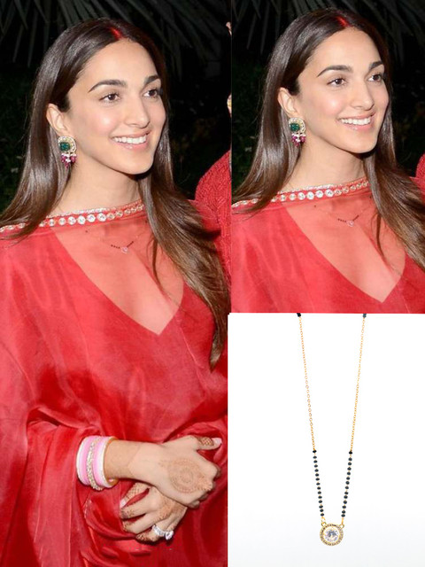 Wynona Kiara Advani Wedding Designer Stylish Mangalsutra Tanmaniya Necklace  for women Alloy Mangalsutra