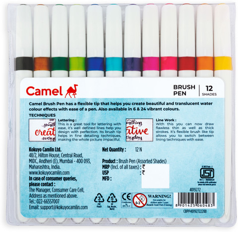Camel Brush Pen 12 Shades brush pen