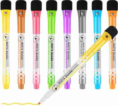 GXIN Whiteboard Marker Magnetic Dry Erase Markers Fine Tip Low-Odor  Whiteboard Marker