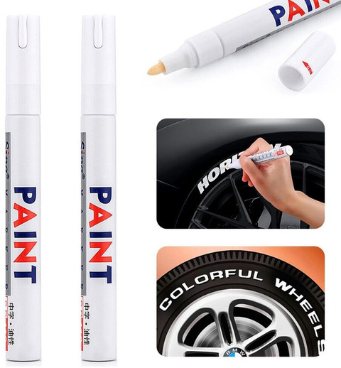 CRAZYGOL Permanent paint marker can write on  Tyre,Metal,Glass,Wood,Plastic any surface