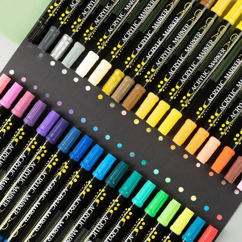 Flipkart.com | 53 Arts Acrylic Paint Marker Pen Color 36 shades