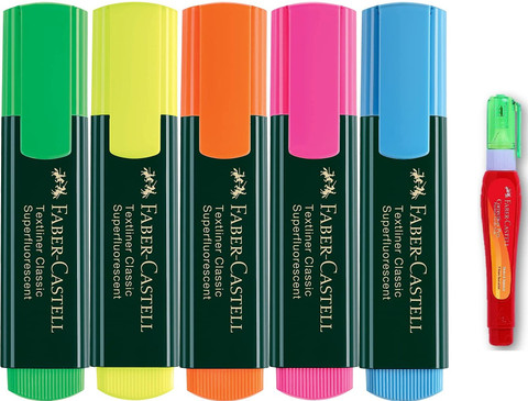 FABER-CASTELL Highlighter Set Of With Correction