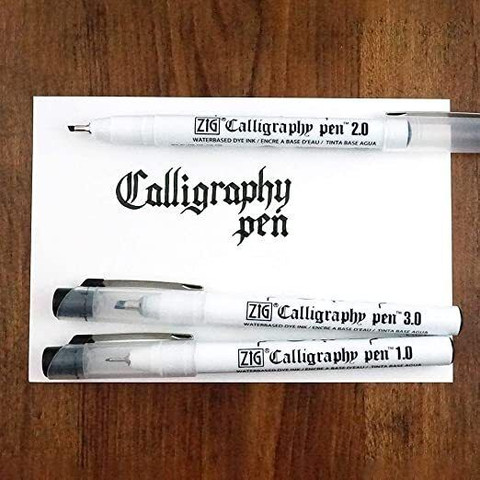 Zig CALLIGRAPHY PEN OBLIQUE Tip 1mm,2mm,3mm For