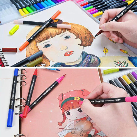 Girl Colour Pen Sketch Easy Colour Sketch Pen Drawing Marker